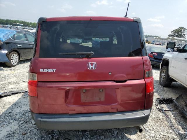 5J6YH18756L009314 - 2006 HONDA ELEMENT EX RED photo 6