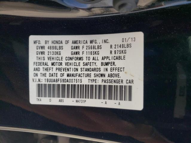 19UUA8F59DA007515 - 2013 ACURA TL TECH BLACK photo 12