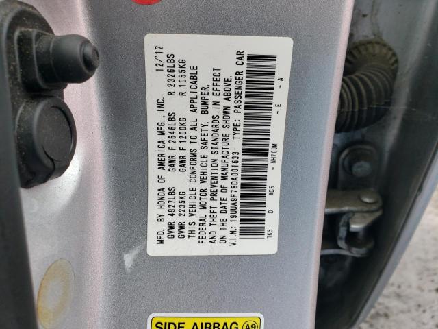 19UUA9F78DA001633 - 2013 ACURA TL ADVANCE SILVER photo 12