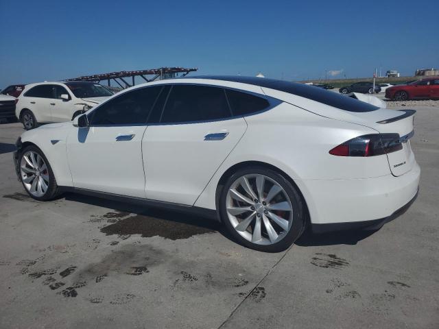 5YJSA1H11EFP52761 - 2014 TESLA MODEL S WHITE photo 2