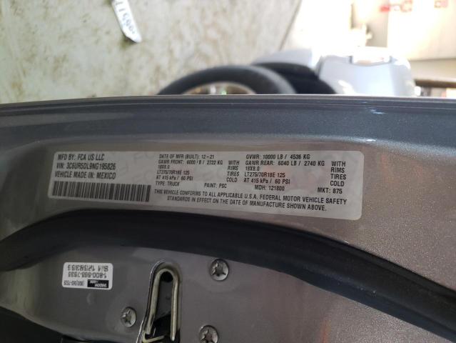 3C6UR5DL9NG195826 - 2022 RAM 2500 BIG HORN/LONE STAR SILVER photo 12