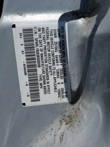 5FNRL18083B008006 - 2003 HONDA ODYSSEY EXL SILVER photo 13