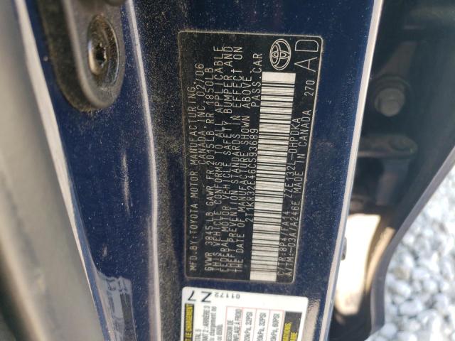 2T1KR32E46C593689 - 2006 TOYOTA COROLLA MA XR BLUE photo 12