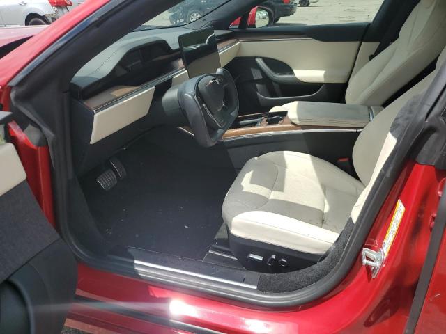 5YJSA1E57MF430177 - 2021 TESLA MODEL S Червоний фото 7