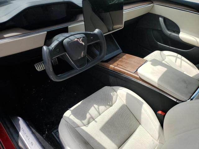 5YJSA1E57MF430177 - 2021 TESLA MODEL S Червоний фото 8