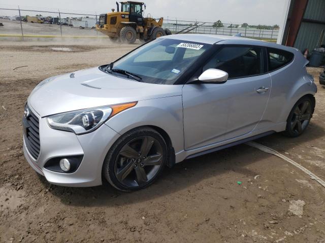 KMHTC6AE1FU232315 - 2015 HYUNDAI VELOSTER TURBO SILVER photo 1