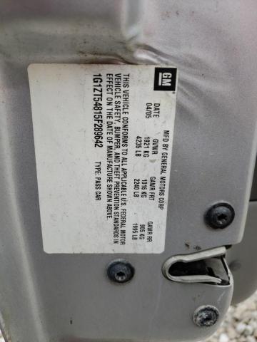 1G1ZT54815F289642 - 2005 CHEVROLET MALIBU LS 银色 照片 12