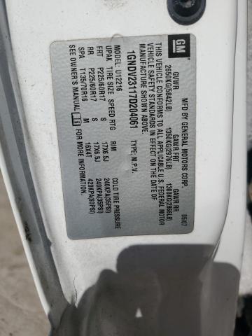 1GNDV23117D204061 - 2007 CHEVROLET UPLANDER LS WHITE photo 13