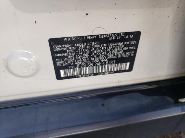 JF2SH6BC2AH918283 - 2010 SUBARU FORESTER XS Ağ foto 12