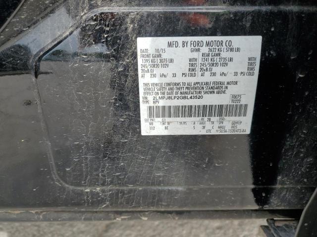 2LMPJ8LP2GBL43520 - 2016 LINCOLN MKX RESERVE შავი ფოტო 13