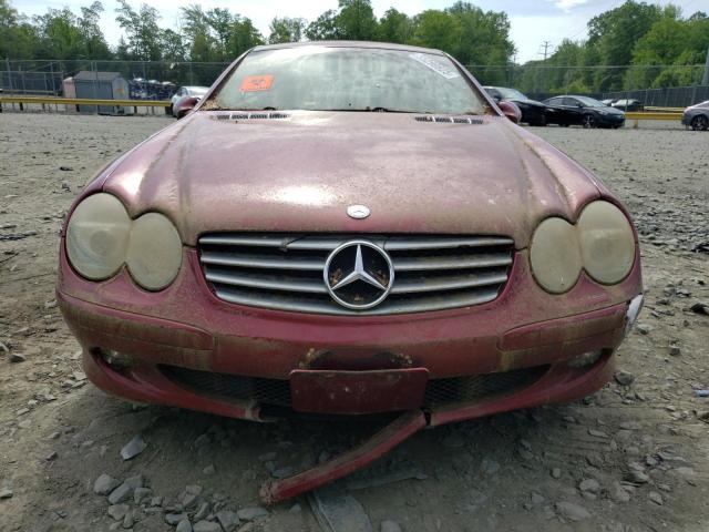 WDBSK75F33F055454 - 2003 MERCEDES-BENZ SL 500R BURGUNDY photo 5