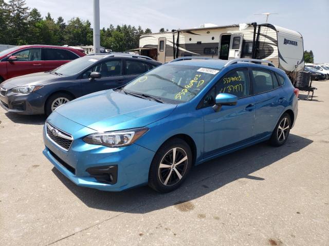 4S3GTAD68K3761029 - 2019 SUBARU IMPREZA PREMIUM BLUE photo 1