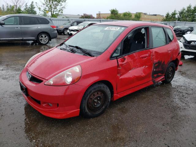 JHMGD38657S809794 - 2007 HONDA FIT S RED photo 1