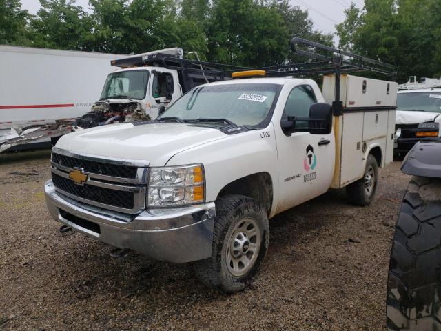 1GC3CZCG3DF130424 - 2013 CHEVROLET SILVERADO C3500 WHITE photo 1