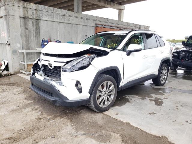 2T3C1RFV8KC030476 - 2019 TOYOTA RAV4 XLE PREMIUM WHITE photo 1