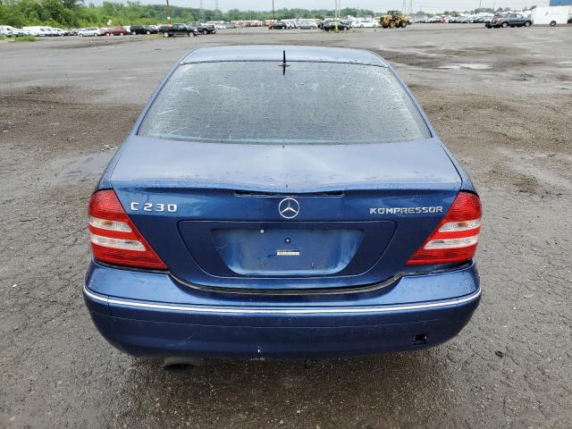 WDBRF40J25F717931 - 2005 MERCEDES-BENZ C 230K SPORT SEDAN BLUE photo 6