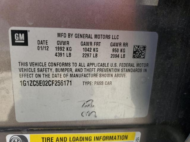 1G1ZC5E02CF256171 - 2012 CHEVROLET MALIBU 1LT 棕色 照片 13