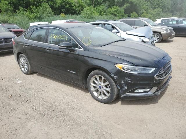 3FA6P0LU2HR305389 - 2017 FORD FUSION SE HYBRID BLACK photo 4