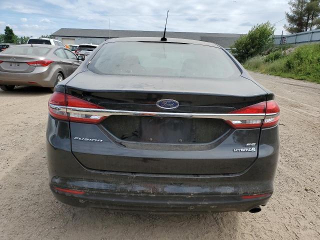 3FA6P0LU2HR305389 - 2017 FORD FUSION SE HYBRID BLACK photo 6