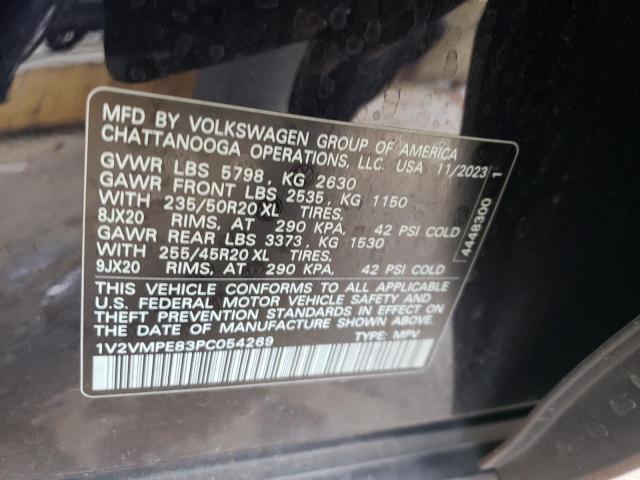 1V2VMPE83PC054269 - 2023 VOLKSWAGEN ID.4 PRO S შავი ფოტო 12