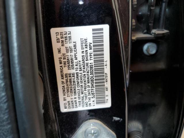 5J6TF3H58DL002851 - 2013 HONDA CROSSTOUR EXL შავი ფოტო 13