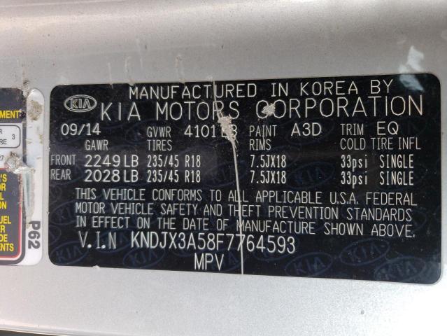 KNDJX3A58F7764593 - 2015 KIA SOUL ! SILVER photo 12