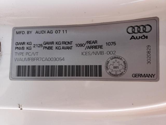 WAUMFBFR7CA003054 - 2012 AUDI A5 PREMIUM WHITE photo 12