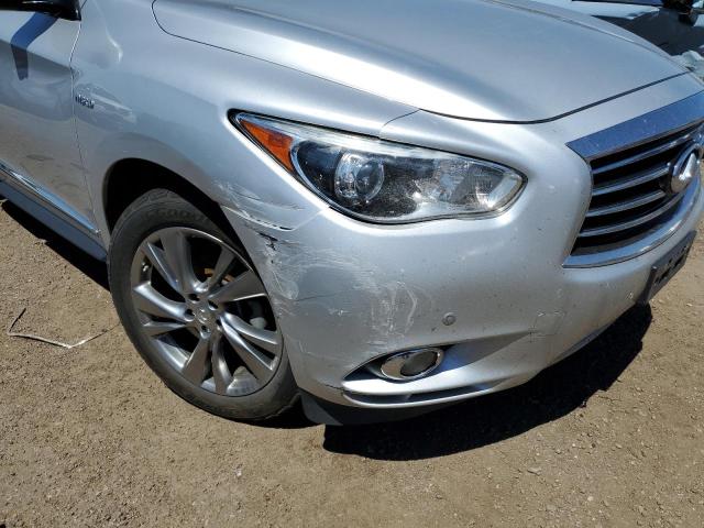 5N1CL0MM7EC529707 - 2014 INFINITI QX60 HYBRID SILVER photo 9