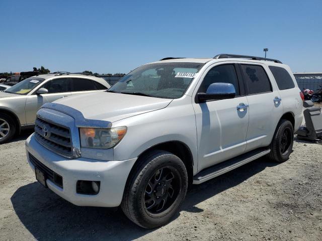 5TDDY5G10AS030457 - 2010 TOYOTA SEQUOIA PLATINUM WHITE photo 1