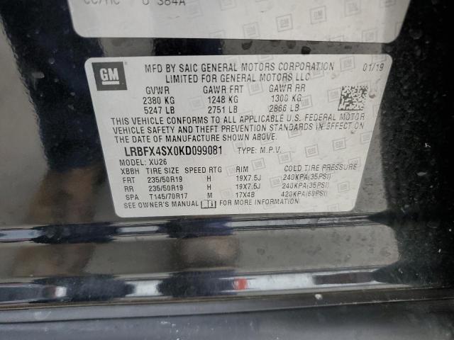 LRBFX4SX0KD099081 - 2019 BUICK ENVISION PREMIUM II BLACK photo 14