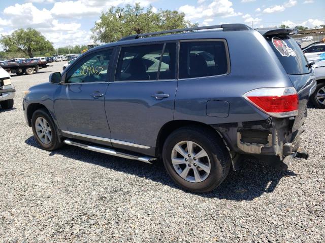 5TDZA3EH8CS019949 - 2012 TOYOTA HIGHLANDER BASE BLUE photo 2