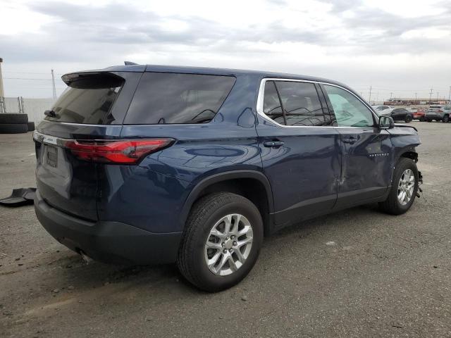 1GNEVFKW7NJ124724 - 2022 CHEVROLET TRAVERSE LS BLUE photo 3