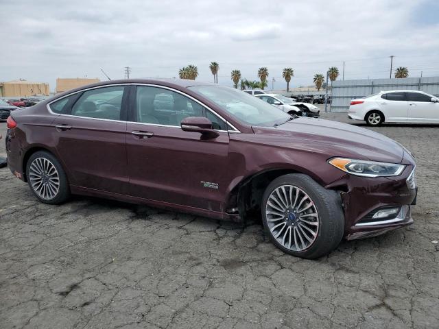 3FA6P0SU2HR152224 - 2017 FORD FUSION TITANIUM PHEV BURGUNDY photo 4