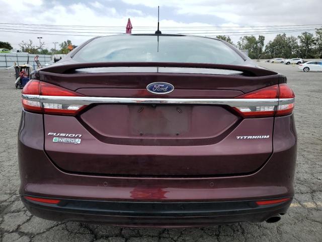 3FA6P0SU2HR152224 - 2017 FORD FUSION TITANIUM PHEV BURGUNDY photo 6