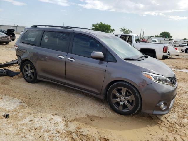 5TDXZ3DC0HS837706 - 2017 TOYOTA SIENNA SE GRAY photo 4