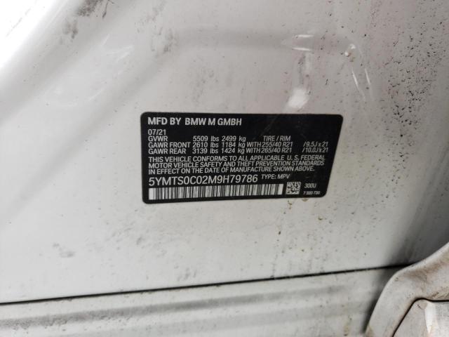 5YMTS0C02M9H79786 - 2021 BMW X3 M COMPETITION თეთრი ფოტო 12