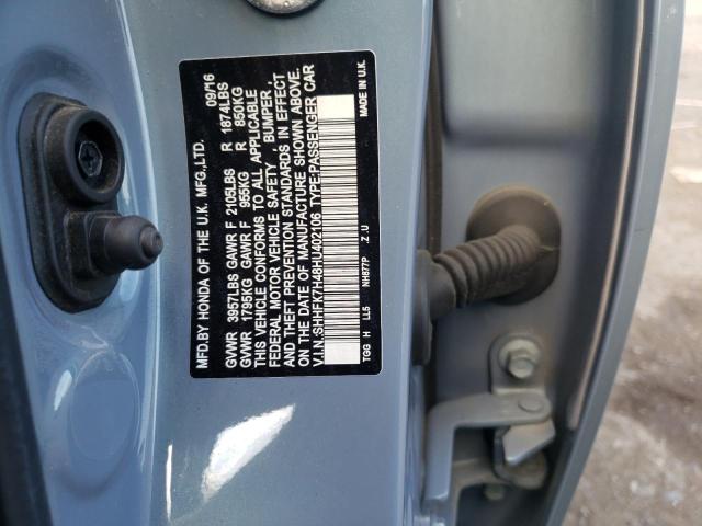 SHHFK7H48HU402106 - 2017 HONDA CIVIC SPORT 蓝色 照片 10