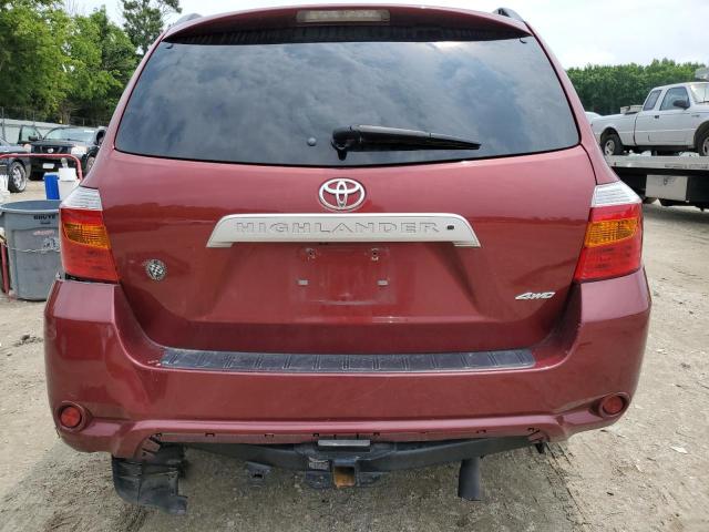 5TDJK3EH3AS039677 - 2010 TOYOTA HIGHLANDER SE RED photo 6