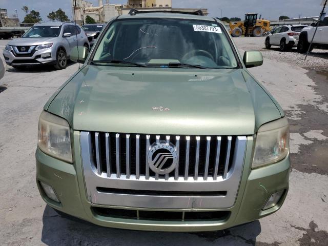 4M2CU87G09KJ24235 - 2009 MERCURY MARINER PREMIER GREEN photo 5