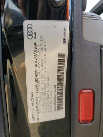 WAUB4CF53JA102001 - 2018 AUDI S5 PREMIUM PLUS 黑色 照片 12