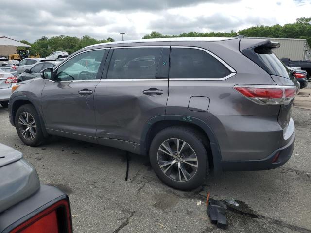 5TDJKRFH1GS302324 - 2016 TOYOTA HIGHLANDER XLE GRAY photo 2