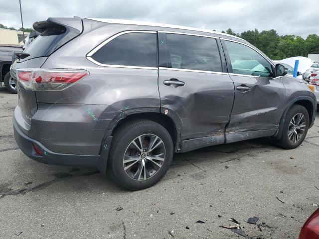 5TDJKRFH1GS302324 - 2016 TOYOTA HIGHLANDER XLE GRAY photo 3