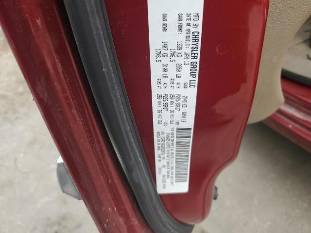 2C4RC1BG9DR669751 - 2013 CHRYSLER TOWN & COU TOURING 红色 照片 12