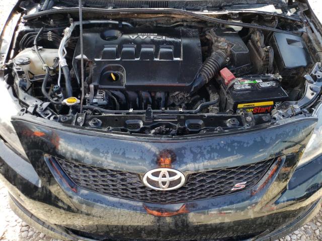 2T1BU4EE5AC506438 - 2010 TOYOTA COROLLA BASE BLACK photo 11