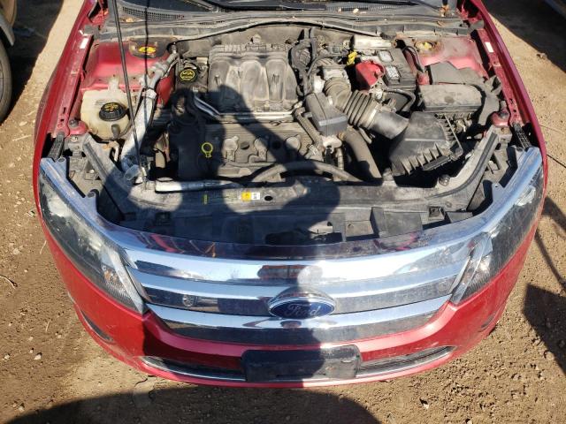 3FAHP0HG9CR346350 - 2012 FORD FUSION SE RED photo 11