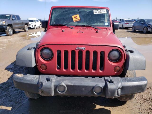 1J4FA24179L763340 - 2009 JEEP WRANGLER X RED photo 5