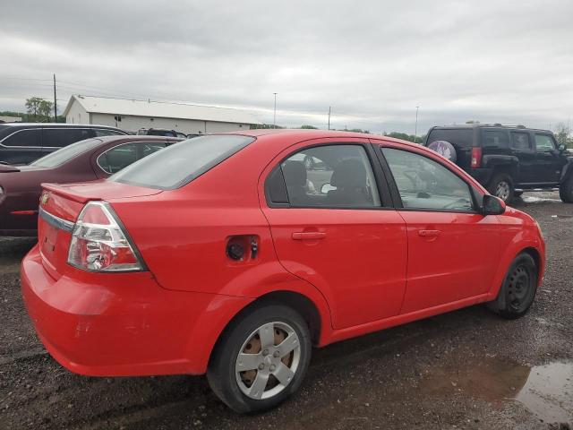 KL1TD5DE9AB082201 - 2010 CHEVROLET AVEO LS RED photo 3