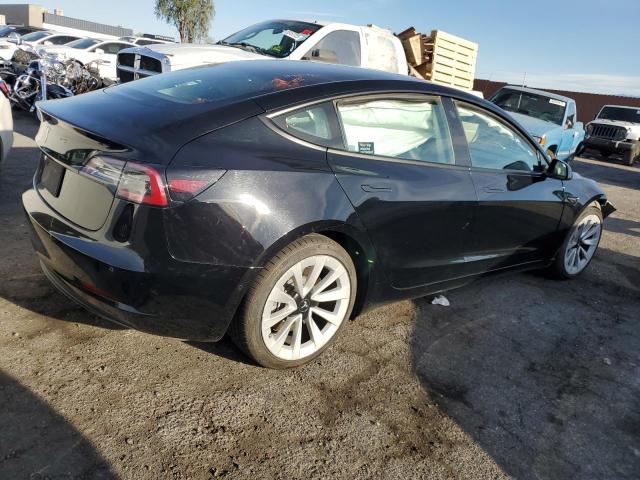 5YJ3E1EA3NF372074 - 2022 TESLA MODEL 3 BLACK photo 3
