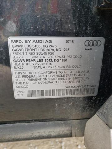 WA1CNAFY9J2218441 - 2018 AUDI Q5 PRESTIGE CHARCOAL photo 14