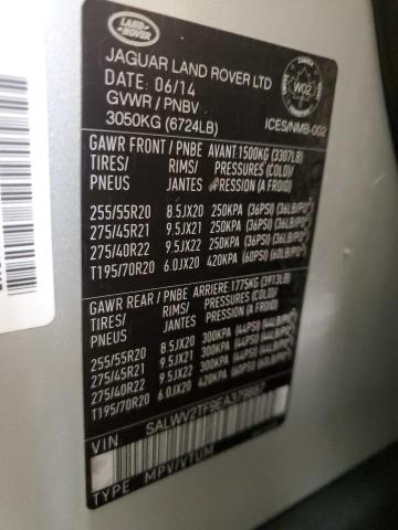 SALWV2TF9EA379887 - 2014 LAND ROVER RANGE ROVE AUTOBIOGRAPHY WHITE photo 13